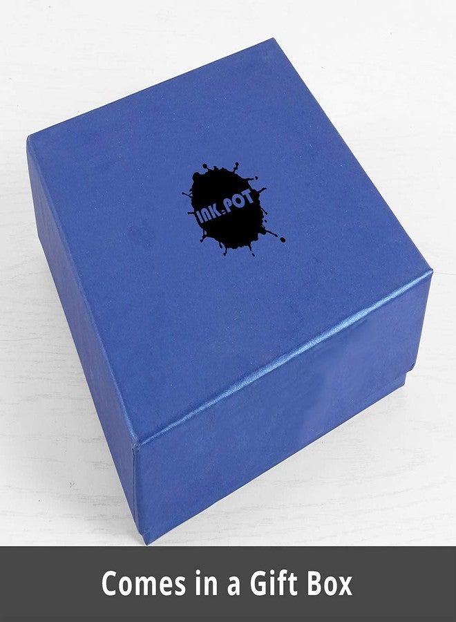 Inkdotpot مجموعة Inkdotpot من 6 قواعد أكواب مزخرفة، مانعة للانزلاق، بقاعدة من الفلين، مربعة الشكل مقاس 4 بوصات، مطبوعة برسومات حيوانات مائية، سهلة التنظيف - Image 5